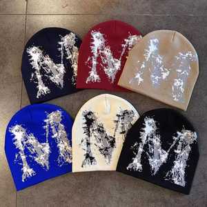 Customize Unisex Jacquard Beanie Hat Letter Pattern <b>Winter</b> <b>Cap</b> Casual Style Adult Street Style - Product Image 2