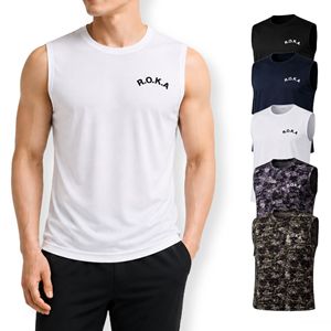 Camiseta sin Mangas para Hombre R.O.K.A, Cuello Redondo, Secado Rápido, Transpirable, Ligera, Color Sólido, Deportiva, 100% Poliéster Tejido - Product Image 1