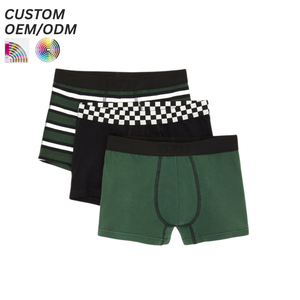 Ropa Interior de Algodón para Hombre, Bóxers de Tiro Medio, Transpirables, Suaves, Elásticos, Ajuste Cómodo, Logotipo Personalizado, Soporte OEM ODM, Fabricación de Marca Privada - Product Image 1