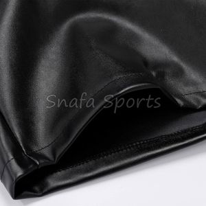 Pantalones Cortos de Cuero para Hombre, Uso Casual Diario, Corte Relajado con Cintura Ajustable con Cordón, Pantalones Cortos de Cuero Suaves y Transpirables - Product Image 5