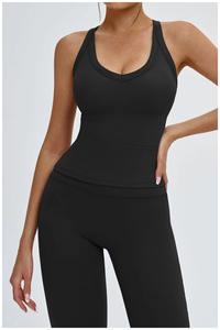 Débardeur en coton pur pour femme, personnalisable en gros, respirant pour l'été, débardeur basique délavé à haute élasticité - Product Image 3