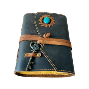 Vintage Leather Gemstone Religious Handmade Hardcover Journal <b>Diary</b> <b>Notebook</b> with Deckle Edge Paper-Gift for Writing and Spell - Product Image 5