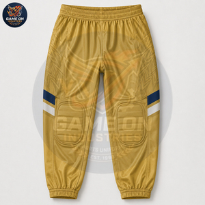 Wholesale Custom American Football Jersey Pants Set Gold Navy Team Uniform Sportswear Athletic Competition Training Apparel Gear - Product Image 5