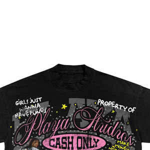 Top OEM ODM <b>Men's</b> Black Short Sleeve T-Shirt Street Style Printed Jersey Fabric Regular Fit O-Neck - Product Image 2
