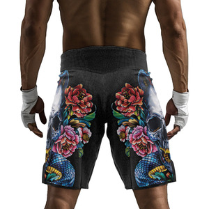 Pantalones Cortos de MMA para Hombre con Estampado de Calavera de Serpiente, de Secado Rápido, de Poliéster, para Entrenamiento de Artes Marciales Mixtas, Corte Regular, Talla Adulto - Product Image 4