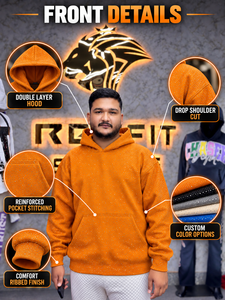 Custom OEM Mens Heavyweight All Over Rhinestone Pullover <b>Hoodie</b> <b>Orange</b> Oversized Streetwear Sweatshirt - Product Image 6