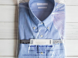 Sacs en PE 100% biodégradables UKHI pour T-shirts, impression flexo, thermoscellables, personnalisables, commande sur mesure, accessoires de mode, emballage pour vêtements - Product Image 5