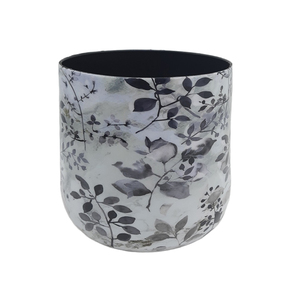 Top Selling Set of 2 Modern Design Iron Round <b>Planter</b> Sticker Enamel <b>Large</b> Size Attractive Garder pots for Home & <b>Outdoor</b> Decor - Product Image 1