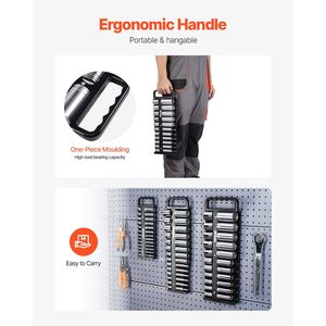 Set Organizzatore Portatile per Chiavi a Bussola da 3 Pezzi (Metrico e SAE) 1/4 3/8 1/2, Porta Chiavi Resistente per Meccanici e Progetti Fai-da-te - Product Image 3