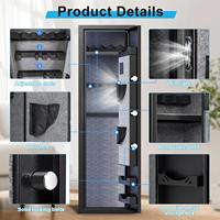Caja Fuerte de Seguridad Metálica Vertical Alta de Fábrica, con Código Digital y Llave, Antirrobo, con Iluminación Interior