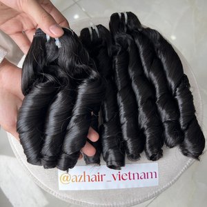 Bouncy Funmi Wavy Collected Directly From 100% Vietnamese Raw Human <b>Hair</b> Extensions With Wholesale Price - Product Image 2