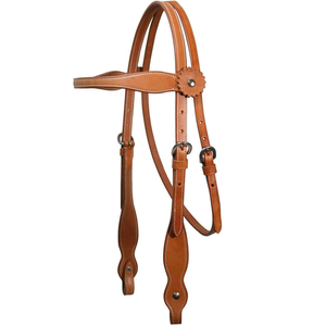 Brida de cuero genuino premium Royal International para caballo, estilo western, ajustable, para equitación y entrenamiento. - Product Image 3