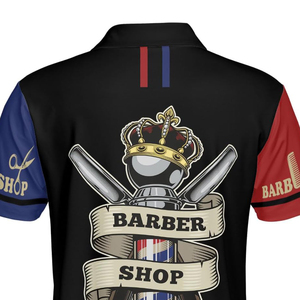 เสื้อยืดคลาสสิคสำหรับช่างตัดผม ผ้าโพลีเอสเตอร์ พิมพ์ลาย ผลิตในประเทศปากีสถาน มีไซส์ตั้งแต่ S ถึง 5XL - Product Image 6