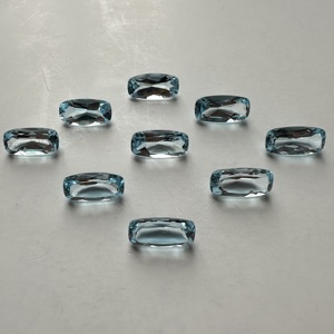 TOPAZO AZUL CIELO TFH, CORTADO EN COJIÓN LARGO, TAMAÑO 7 X 14, PAQUETE DE 9 PIEZAS Y 42 CATAVORTELES, pulido y para la fabricación de joyas, increíble piedra semipreciosa - Product Image 1