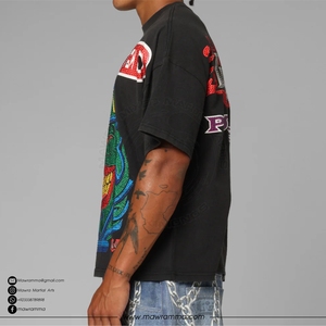 Heavyweight Oversized Short Sleeve <b>TShirt</b> 100% Cotton Custom Logo Wholesale Unisex Summer Outdoor Tee Drop Shoulder Streetwear - Product Image 4