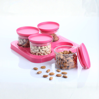Exclusieve plastic dienblad voor gedroogd fruit, 4 compartimenten, vaatwasserbestendig, snack-opbergdoos, stijlvol, feestelijk, keuken