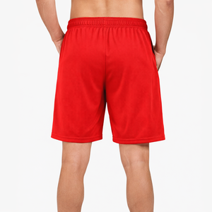 Pantalones Cortos Deportivos Casuales Rojos para Hombre, de Malla, Secado Rápido, Poliéster, Cintura Elástica, para Gimnasio y Entrenamiento, Logotipo Personalizado, Producción al por Mayor - Product Image 2