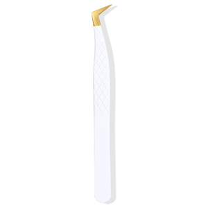 Pince à épiler antidérapante en acier inoxydable avec poignée diamantée pour extensions de cils, marque privée, pour volume intense - Product Image 5