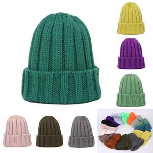 High Quality Knitted Hat Solid Color Unisex <b>Winter</b> Acrylic Warm Beanie <b>Cap</b> Camouflage Pattern Character Image Style Skull <b>Cap</b> - Product Image 1