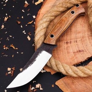 Couteau de chasse artisanal en acier au carbone A&M Enterprises avec manche en bois et lame noire finitionnée, couteaux de chasse en gros pour la survie - Product Image 2
