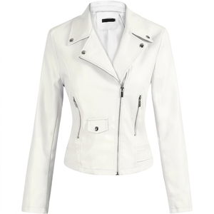 Women's Sheep Skin Quilted Genuine Leather Jacket Classic Zipper Regular Length Winter Soft Breathable Windproof - Product Image 1