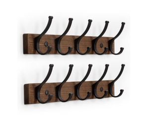 Stylish Black Aluminum Hooks Multifunction Clothing Organizer for Furniture Cabinets Wardrobes Bedrooms Bathrooms - Product Image 3