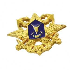 Customized souvenir gift: a zinc alloy soft enamel <b>pin</b> with a gold plating for a modern, fashionable metal <b>badge</b> - Product Image 4