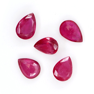 Rubis naturels de Bangkok, formes poire calibrées 10x13mm, pierres précieuses de rubis naturelles facettées en vrac pour la fabrication de bijoux, prêtes à l'emploi - Product Image 4