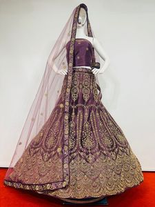 Premium Zarna 16 Kali Lehenga Adultos Completo Jarkan Piedras Espejo Shisha Brillo Trabajo Can-Can Big Flare Fuertemente Bodas - Product Image 3