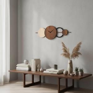 Large Wooden <b>Wall</b> <b>Clock</b> <b>Silent</b> Movement for Living Room - Product Image 3