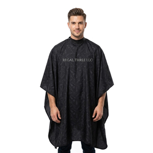 Cape de coiffure professionnelle imperméable, tablier de salon de coiffure, fermeture à boutons, robe de coiffeur - Product Image 1