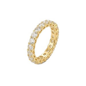Round Cut Lab Grown Diamond Full Eternity <b>Ring</b> Full <b>Circle</b> Wedding Band 10K 14K 18K Solid Gold IGI Certificate Bridal Gift <b>Ring</b> - Product Image 1