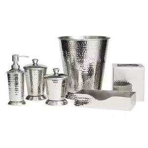 Juego de Accesorios de Baño de Metal: Dispensador de Jabón, Portacepillos, Jabonera y Cubo de Basura - Product Image 2