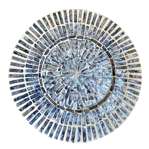 Assiette de présentation de luxe artisanale en nacre verte, ronde de 13 pouces, avec incrustation de coquillage, pour mariage, hôtel, maison moderne, table. - Product Image 2