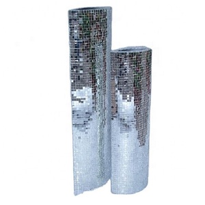 Home Decorative Plain Glass Mosaic <b>Flower</b> Vases Latest Design Silver Shiny Vases at Cheap Price Wedding Party Decor - Product Image 1