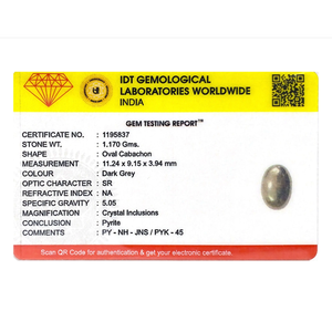 Loose Natural Pyrite Crystal-5.85 Carat Certified Wholesale Gemstone - Product Image 4