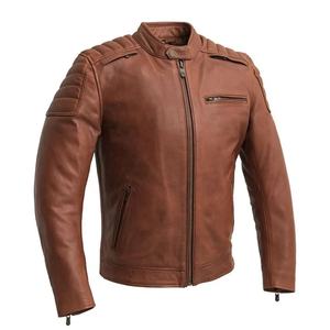 Chaqueta de moto de cuero genuino para hombre, a prueba de viento y de talla grande para ciclismo de carreras de verano e invierno, novedad - Product Image 4