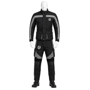 Conjunto de Motocicleta Negro y Gris para Hombre, Chaqueta y Pantalones de Motocicleta, Traje de Protección para Motociclistas, Equipo de Motociclista Resistente, Ropa de Carreras para Exteriores - Product Image 1