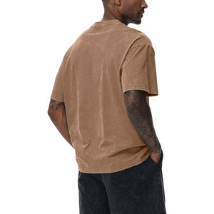 T-shirts en coton surdimensionnés pour hommes, coupe ample, effet vintage, unisexe, manches courtes, décontractés, confortables, style streetwear - Product Image 4