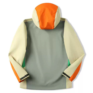 <b>Men's</b> Color Block Hooded <b>Jacket</b> <b>Lightweight</b> Waterproof Sporty Zip-Up Outdoor Coat Spring Casual Wear - Product Image 3