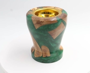 ArtisanVibe Modern Handmade <b>Pine</b> Wood Mubkhar Arabic Incense Burner Bakhoor Ramadan Special Religious Eco-Friendly Incense - Product Image 1