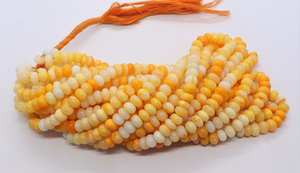 Beautiful Orange Shaded <b>Opal</b> Plain Rondelle Beads 8-85 MM Smooth Gemstone Beads AAA Carrot Orange <b>Opal</b> Beads Jewelry Making - Product Image 5