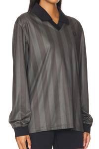 Nueva Camiseta Deportiva Transpirable para Mujer, 100% Poliéster/Nailon, de Alta Calidad, Ligera, con Estampado a Rayas, Resistente al Viento, para Verano - Product Image 5