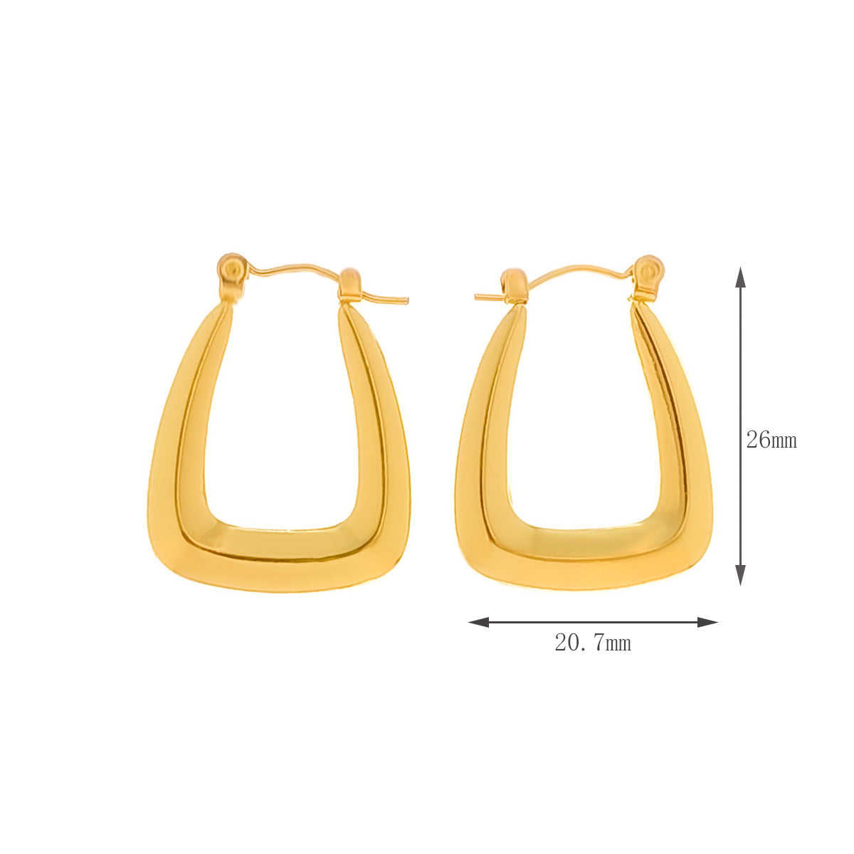 ต่างหูแบบกลวง รุ่น E0070 (1 คู่)