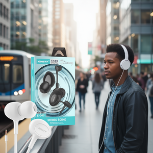 Auriculares Estéreo Blancos Ansty E-045, Micrófono de 3.5mm, Reducción de Ruido, Control Táctil, Cable de 1.2M, Auriculares TWS - Product Image 2