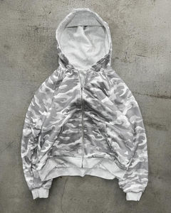 Sweat-shirts à capuche réversibles pour hommes avec impression personnalisée, épaules tombantes, haute qualité, noirs, zippés - Product Image 6