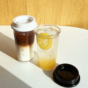 Gobelet réutilisable transparent de base 500 ml sans BPA, écologique, en plastique Ecozen, tasse à café - Product Image 3