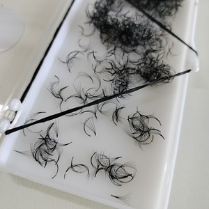 Pestañas postizas sintéticas LONG MI NHU Y, suaves y naturales, de 2D a 40D, 500-1000 unidades, sueltas, base puntiaguda de 0.03-0.20, rizadas preformadas, curvaturas B, C, CC, D, M, L, LB, LC, LD - Product Image 2