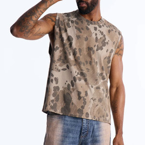 Custom Sublimation Solid Printed Knitted Sleeveless Loose Fit Plus Size Breathable Anti-Pilling Quick Dry Sporty Gym Tank <b>Top</b> - Product Image 1