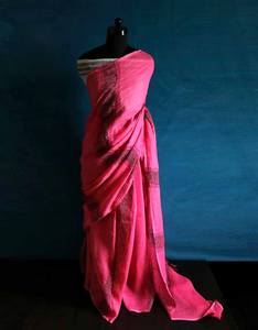 Usage quotidien unisexe Pure Dupion soie Sari Organza Salwar Kameez beau Design Floral indien pakistanais fête porter UDDUP marque - Product Image 4